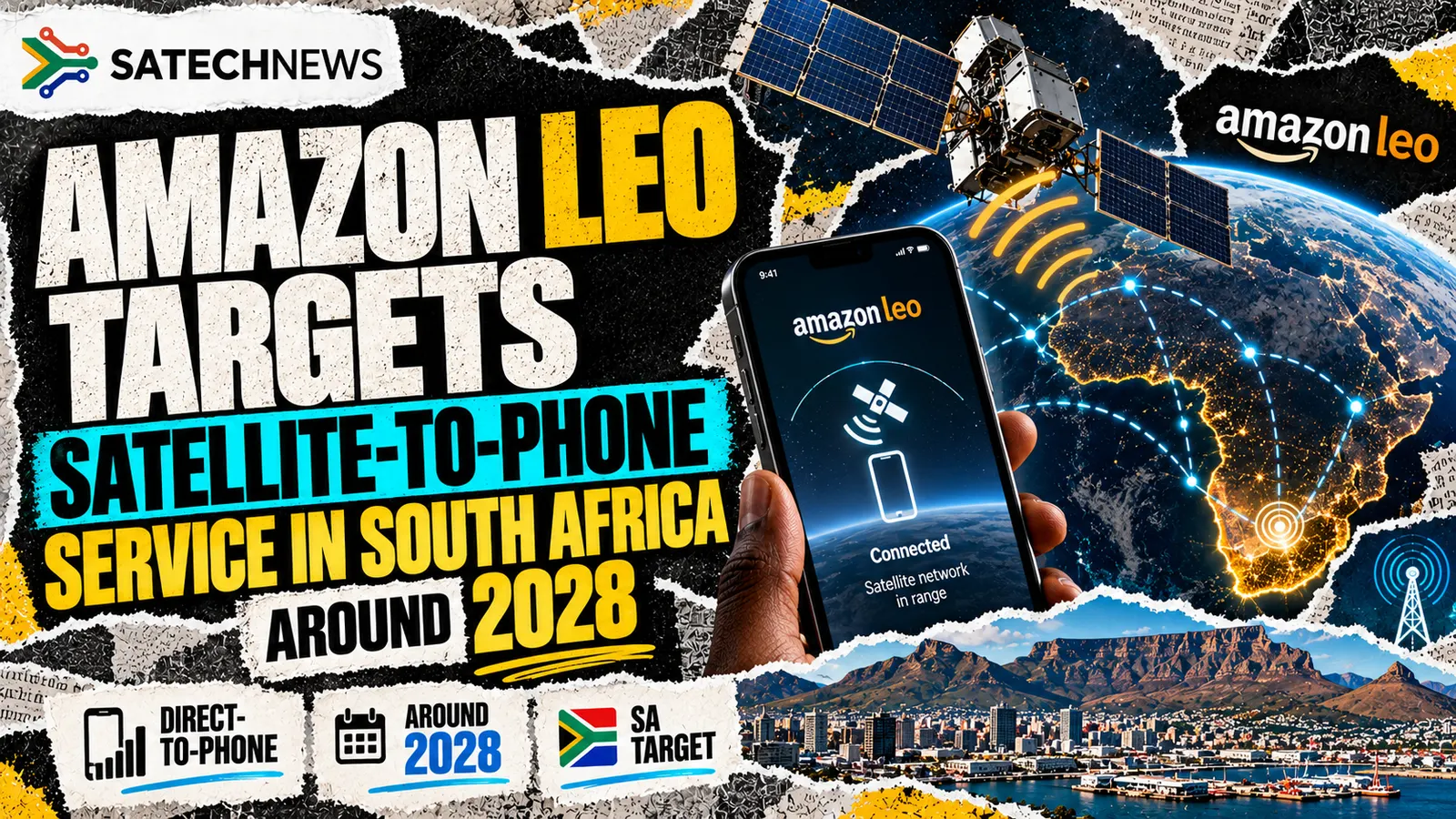 Amazon Leo targets satellite-to-phone service in South Africa around 2028