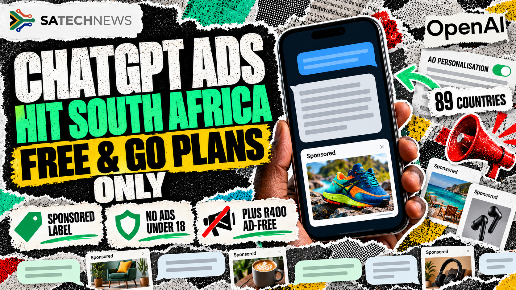 ChatGPT starts showing ads to South Africans on its Free and Go plans
