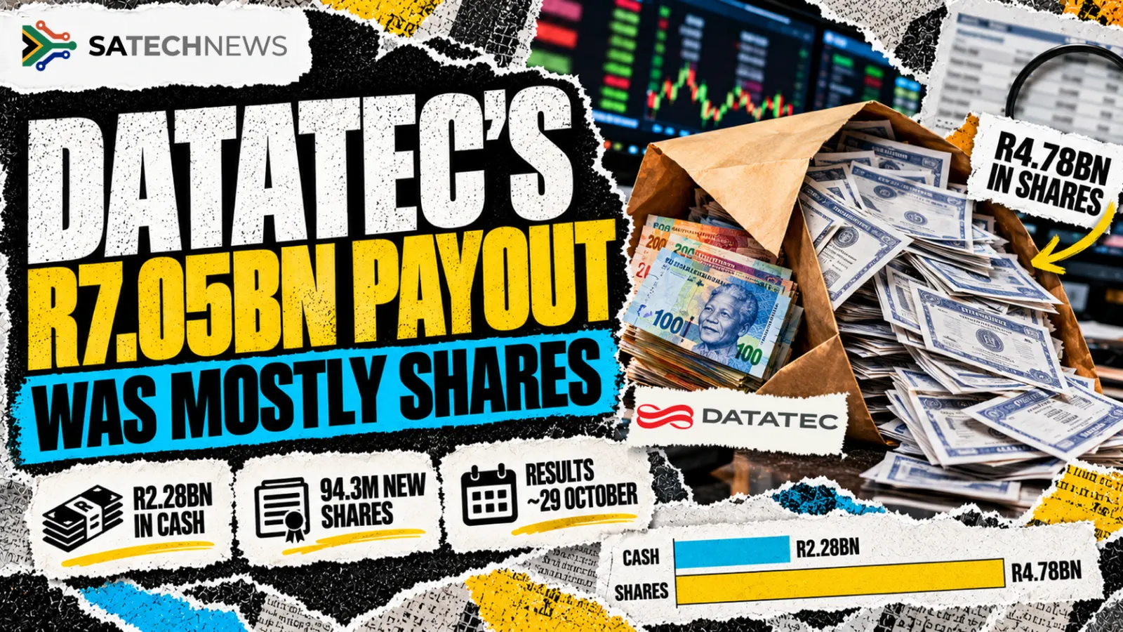Datatec's R7.05bn payout was mostly shares as headline earnings barely rise