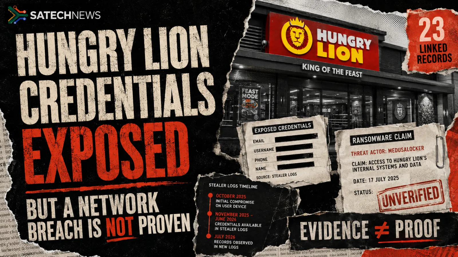 Hungry Lion credentials leaked for months. Not proof of a breach