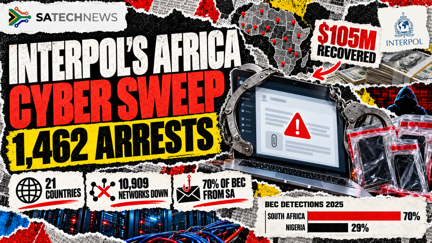 Interpol's African cybercrime sweep arrests 1,462, but South Africa's part is unclear