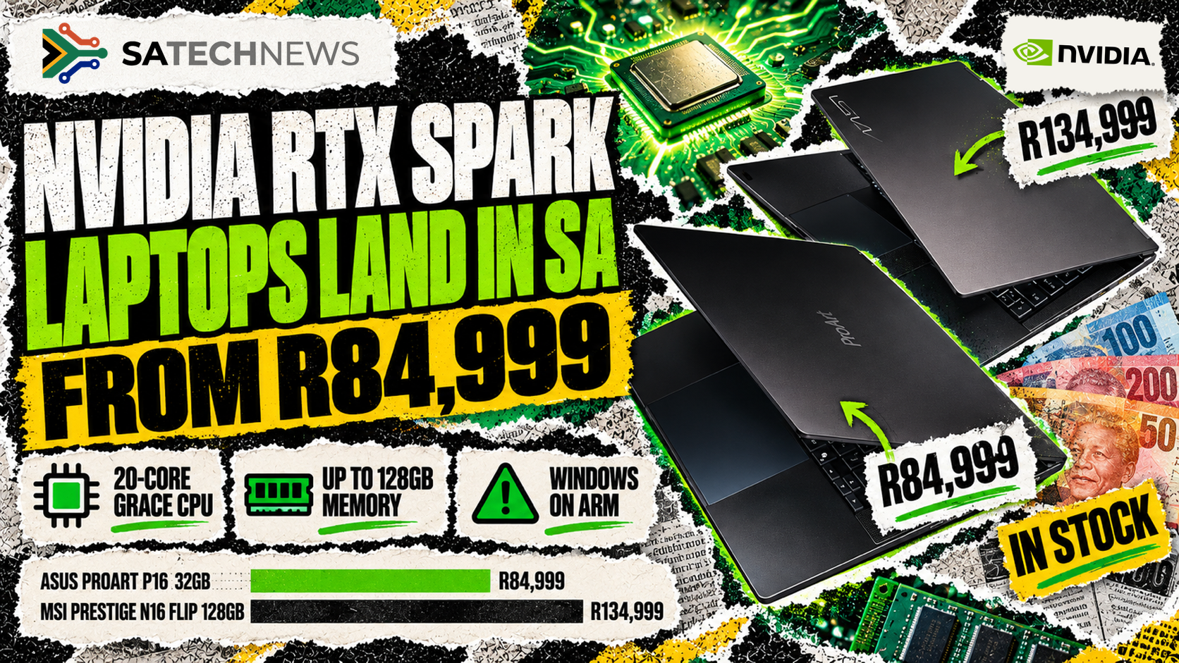 Nvidia's RTX Spark laptops reach South Africa at R84,999 and R134,999