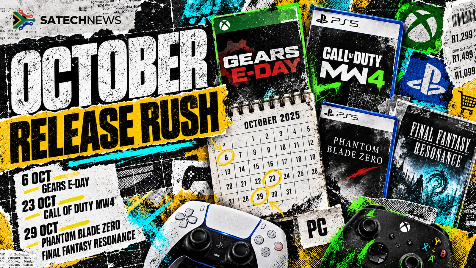 October is stacked with major game releases — here are the dates South African players should watch