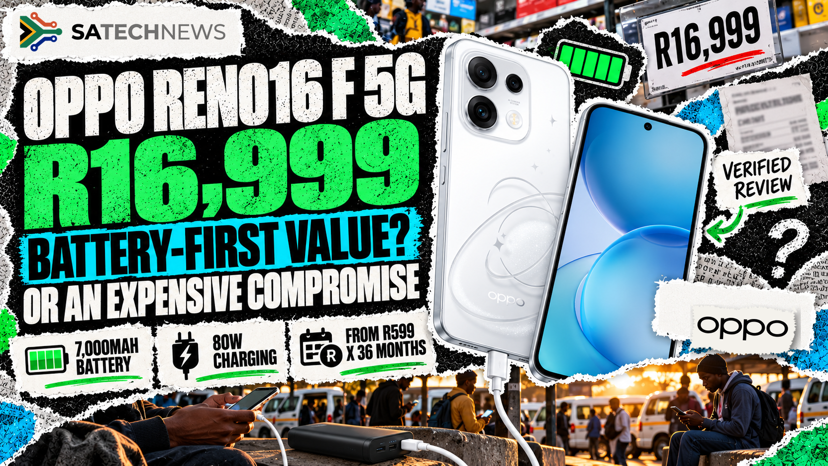 OPPO Reno16 F 5G at R16,999: battery-first value or an expensive compromise? — image 1