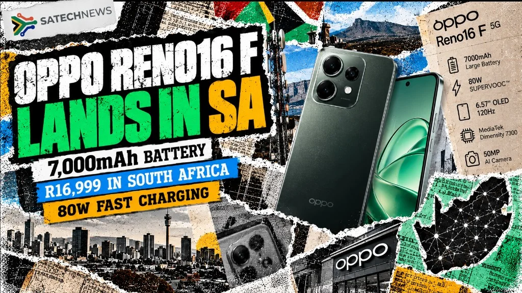 OPPO Reno16 F 5G lands in South Africa at R16,999 with a 7,000mAh battery