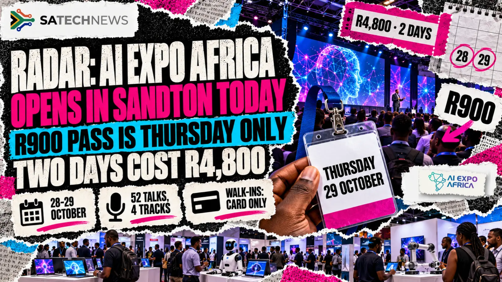 Radar: AI Expo Africa opens in Sandton today, but the R900 pass is for Thursday