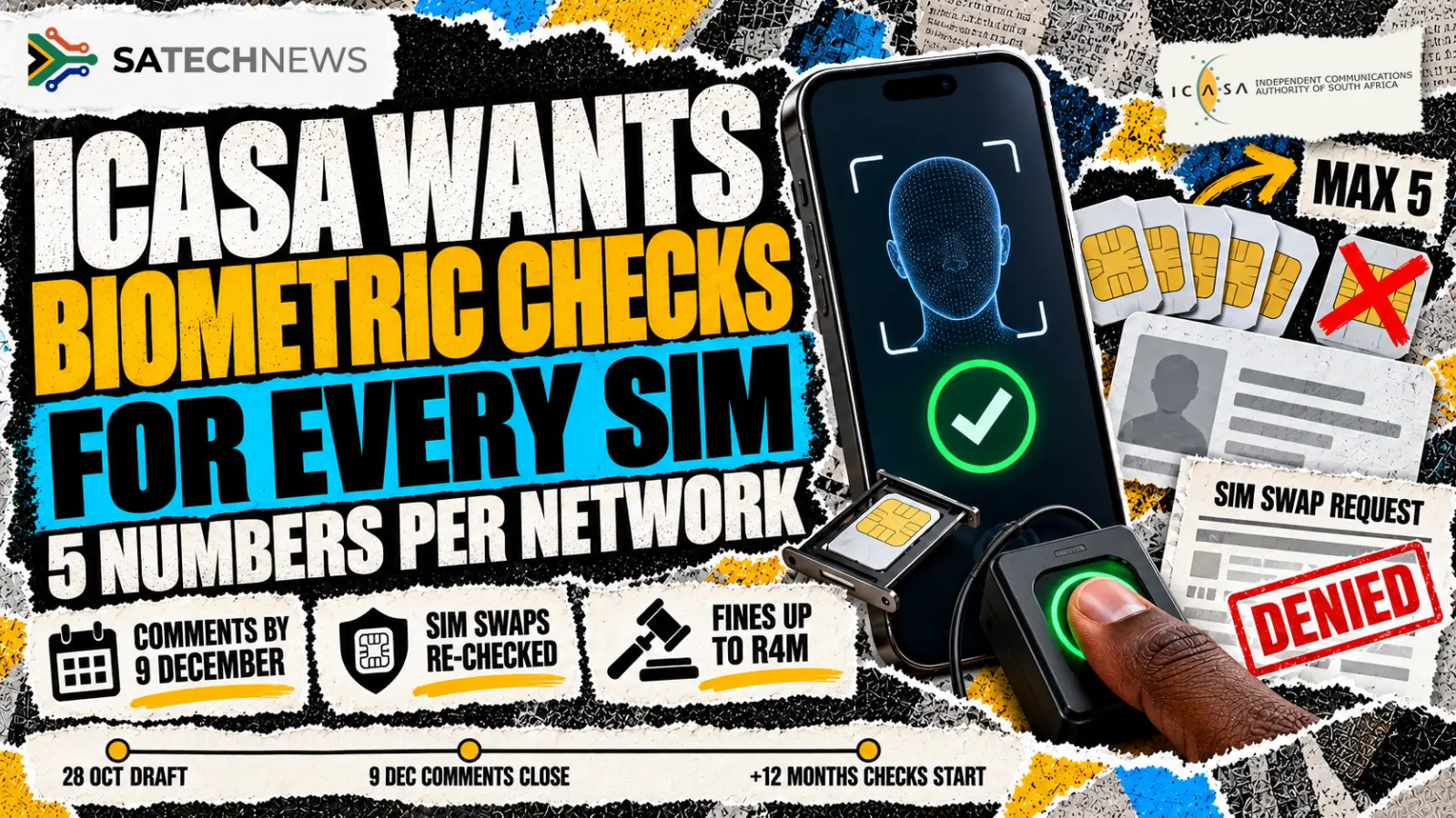 Radar: ICASA wants Home Affairs biometric checks for every SIM, and a five-number cap per network