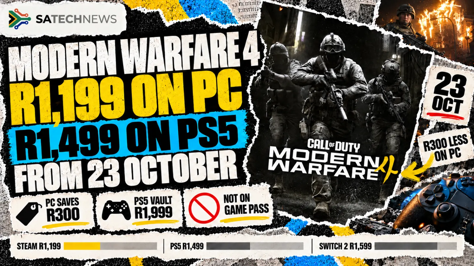 Radar: Modern Warfare 4 hits South Africa on 23 October at R1,199 on PC and R1,499 on PS5