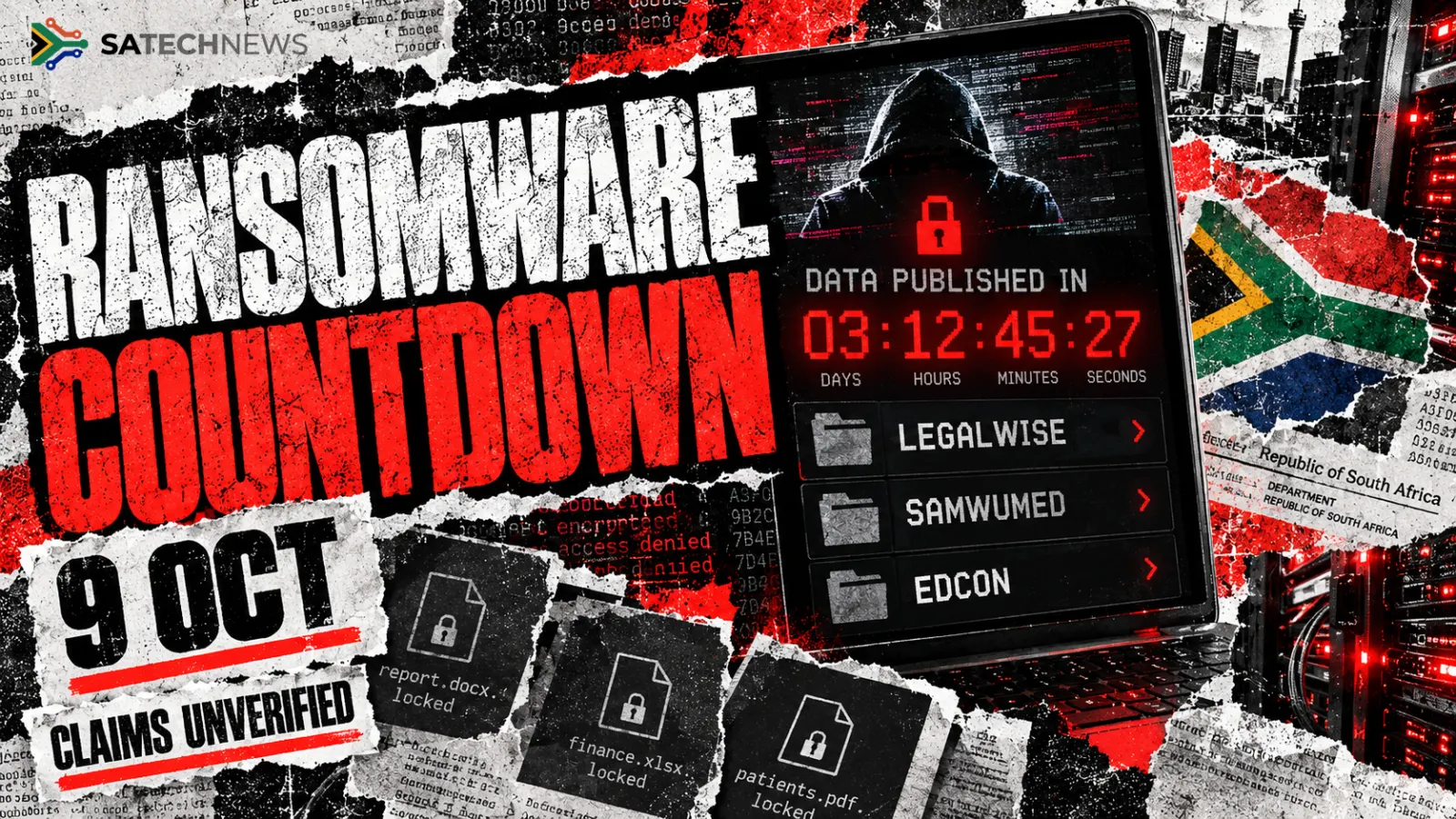 Ransomware gang puts three more South African organisations on a Friday countdown