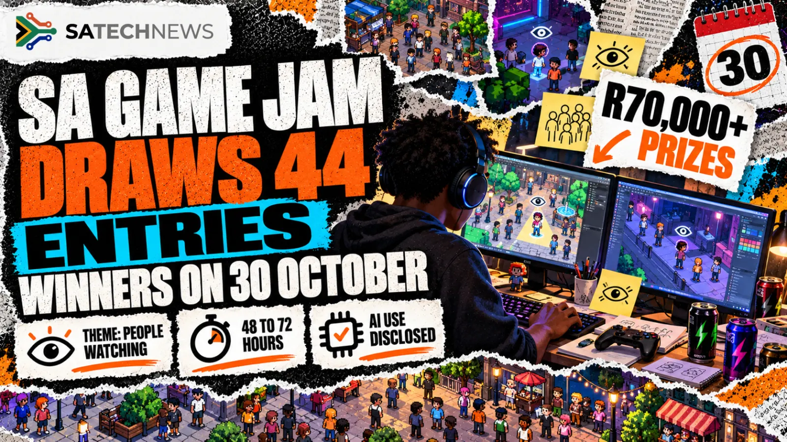 SA Game Jam has 44 entries, with Free Lives due to name winners on 30 October