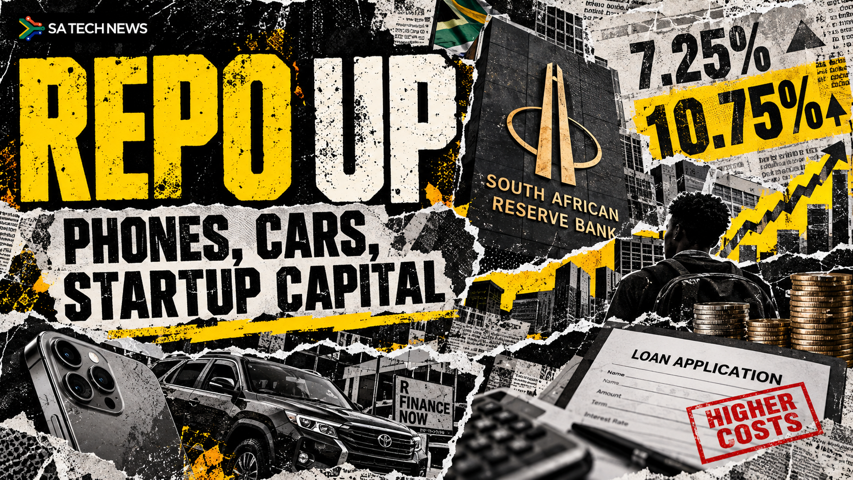 SARB rate hike makes phones, cars and startup capital more expensive