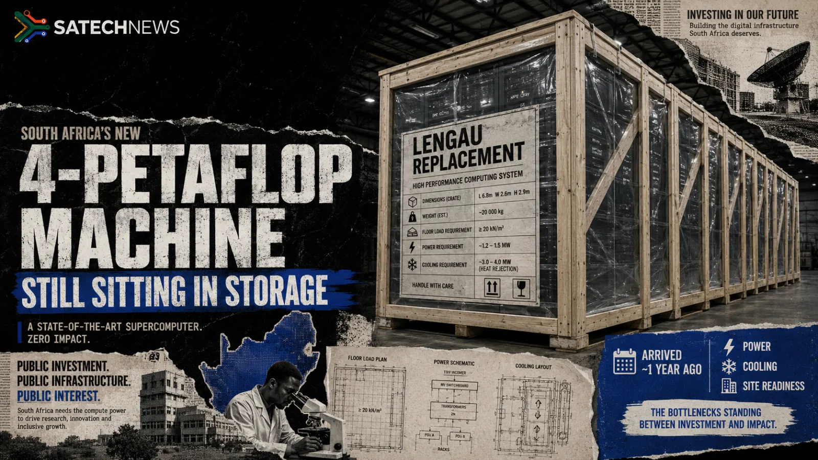 SA's new 4-petaflop supercomputer has sat in storage for a year