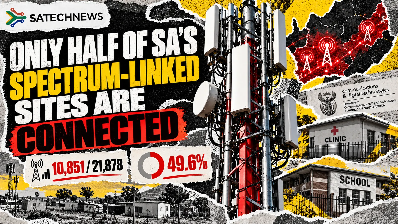 Only half of South Africa's spectrum-linked public sites are connected