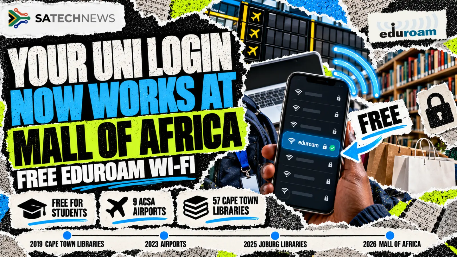 Spotlight: eduroam, the free university Wi-Fi that now works at Mall of Africa