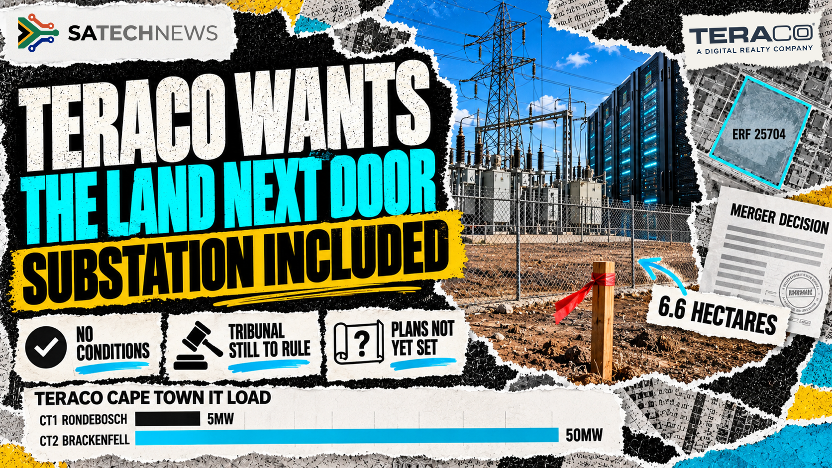 Teraco wants the land next to its biggest Cape Town data centre, substation and all